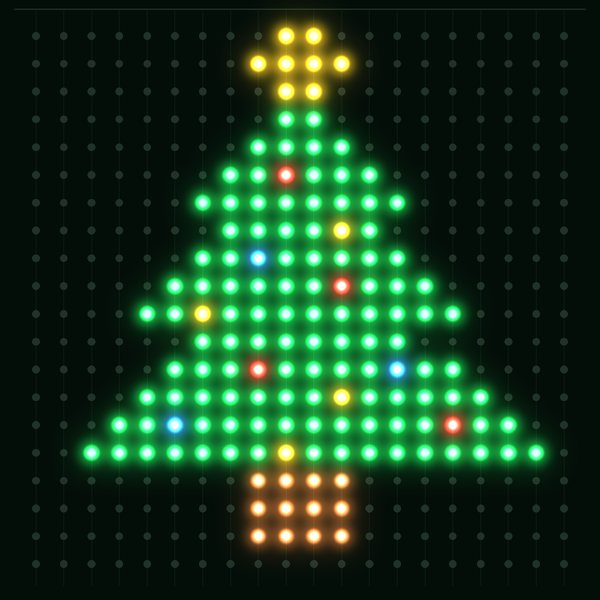 Christmas tree drawn at the real 20 by 20 size