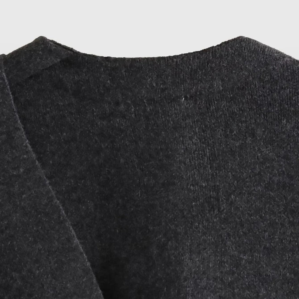 Asymmetric Wool Blend Poncho Lightweight Warm Draped Winter Layer
