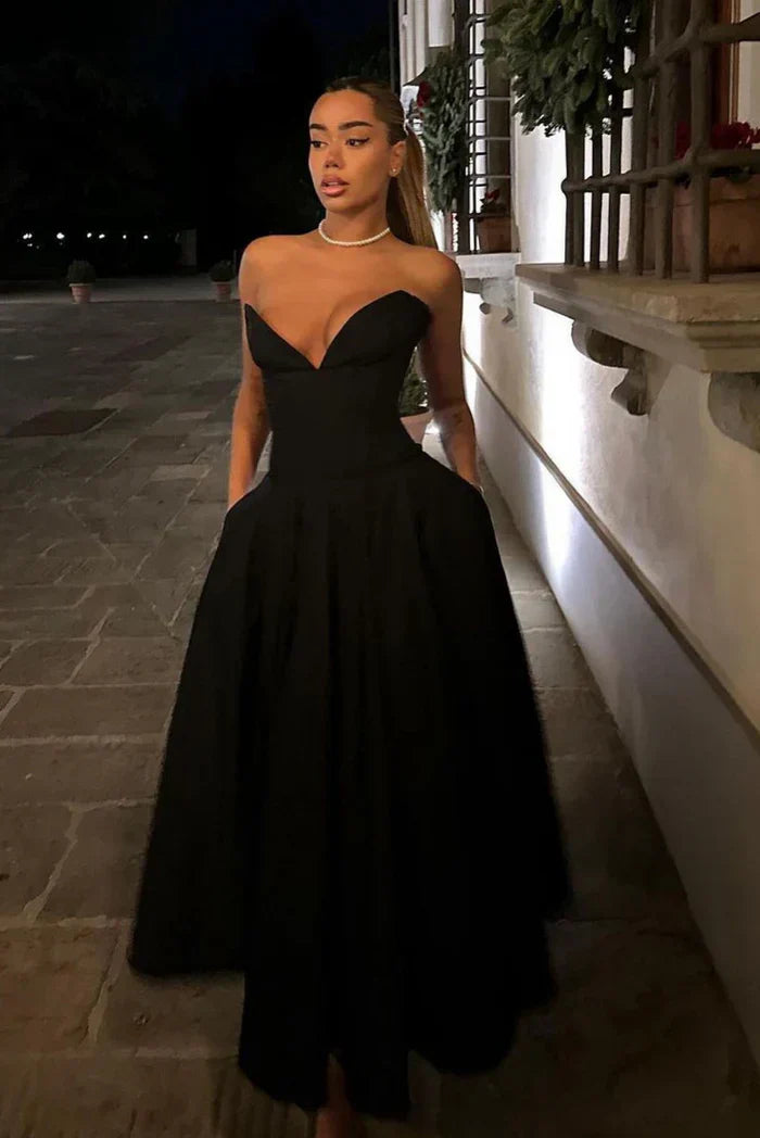Lorelei Corset Midi Dress Figure-Hugging Off-Shoulder Pleated Evening Elegance