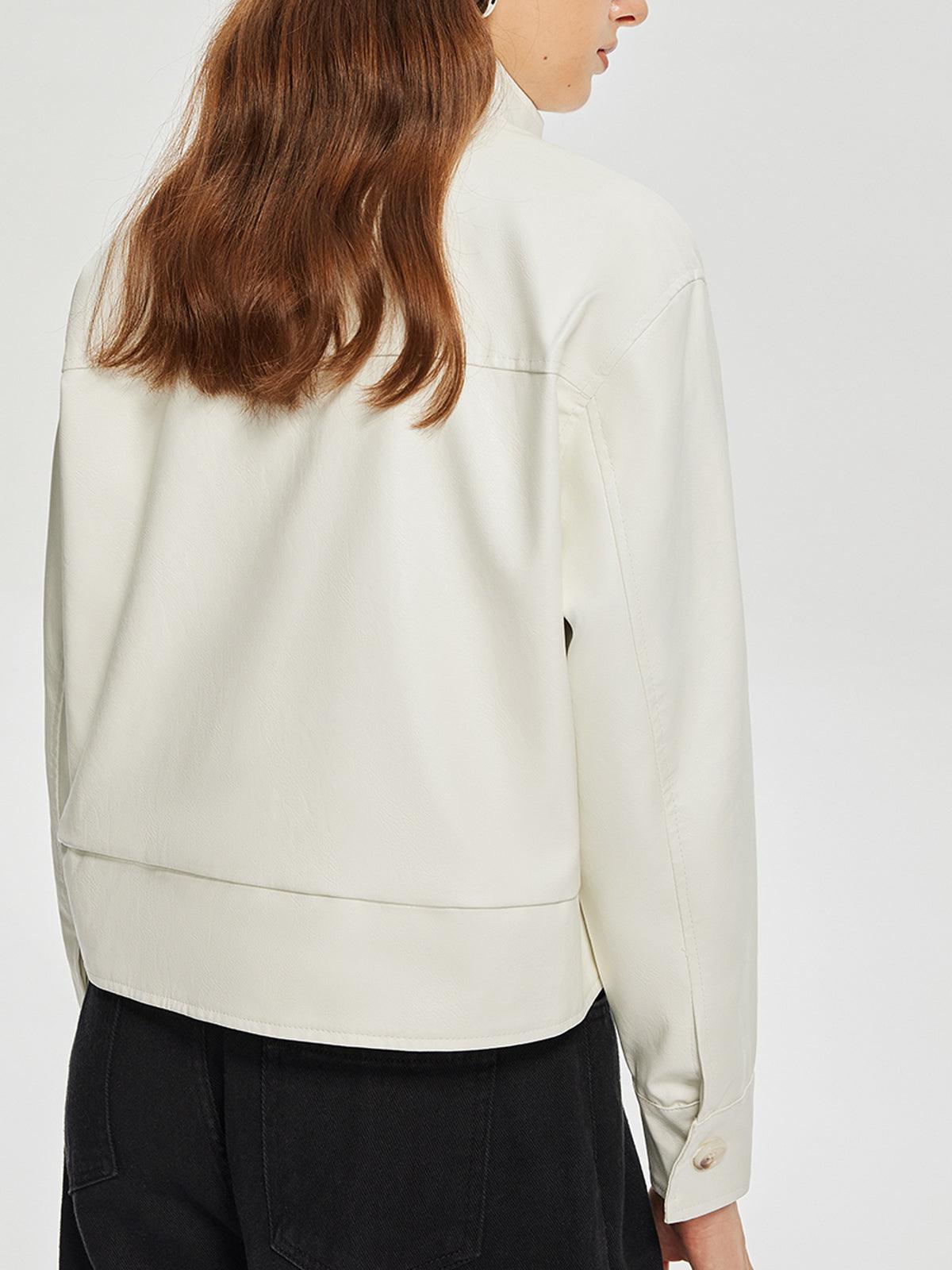 Siaora Nova Crop Jacket - Cropped Button Blazer, Cotton-Blend Comfort
