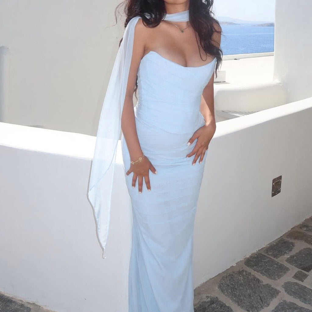 Aniyah Strapless Bodycon Maxi Dress - Figure-Flattering Evening Gown