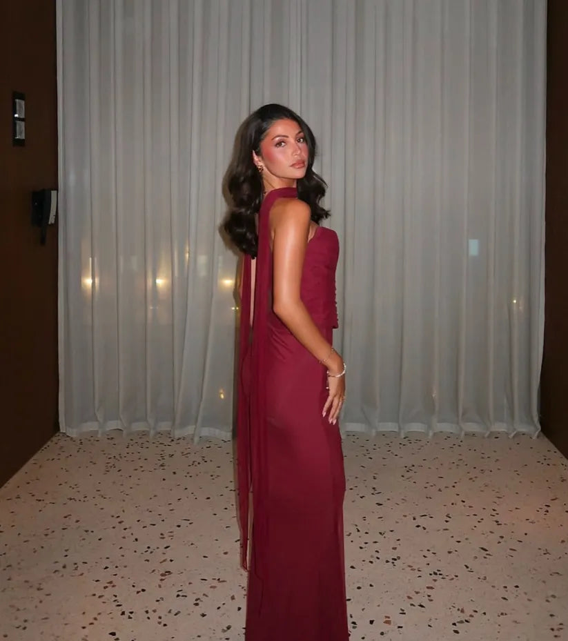Aniyah Strapless Bodycon Maxi Dress - Figure-Flattering Evening Gown
