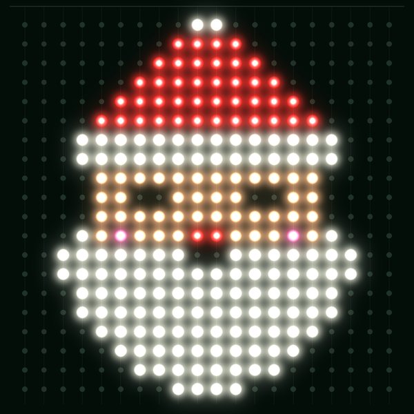 Santa drawn at the real 20 by 20 size